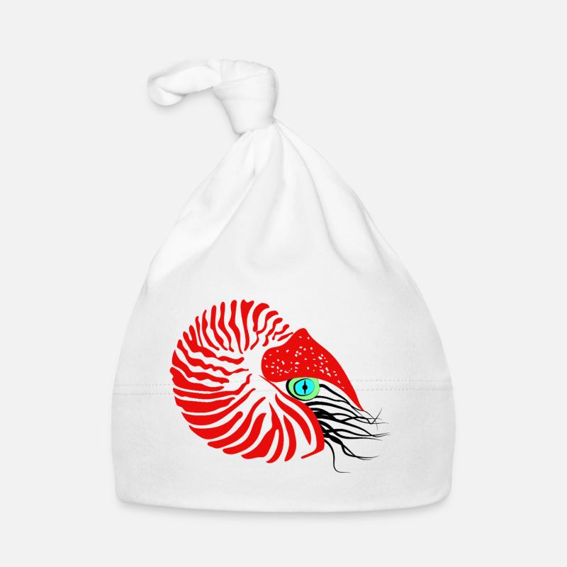 Bateau perlier, ammonite, céphalopode, nautile Bonnet bio Bébé