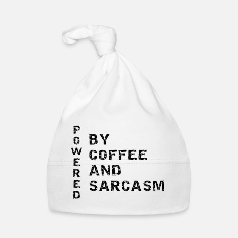 Powered By Coffee And Sarcasm Organic Baby Cap