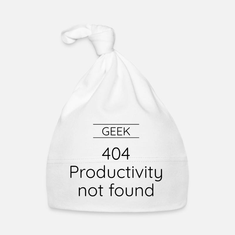 GEEK - Error 404: Productivity Not Found Organic Baby Cap