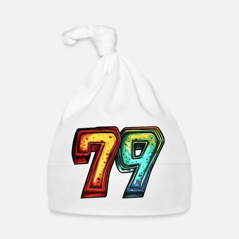 79 Number Colorful Organic Baby Cap