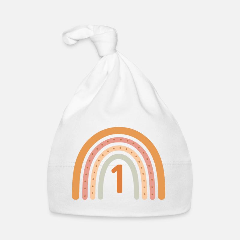 Erster Geburtstag Regenbogen Baby Bio-Mütze