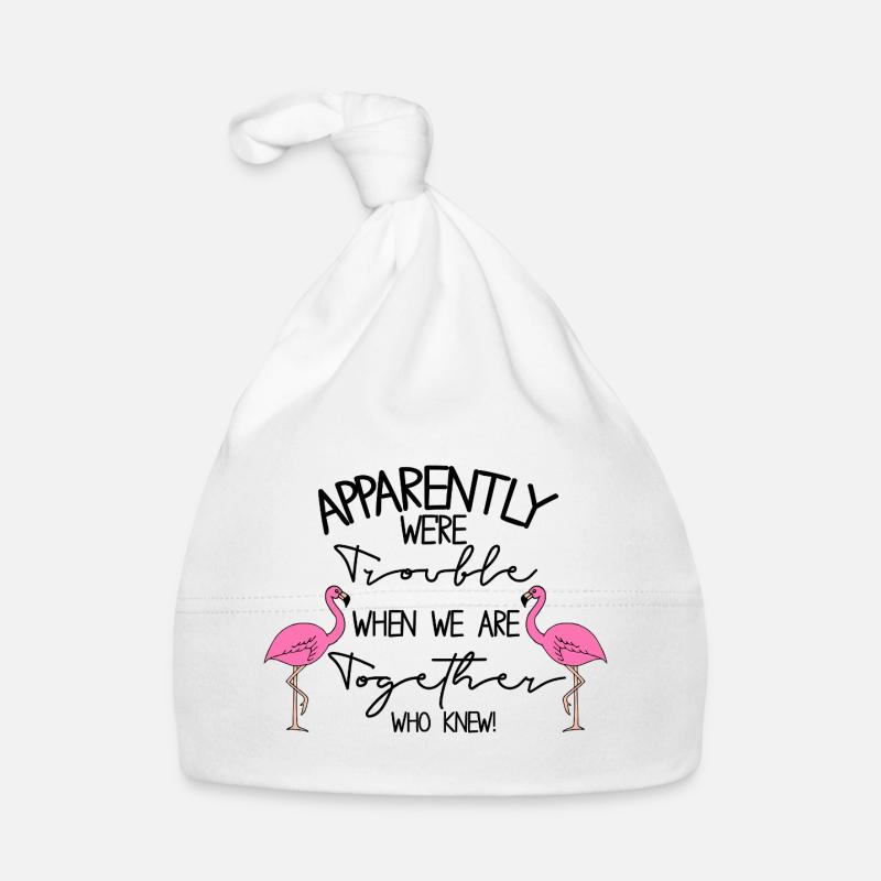 apparently we're trouble when we are together  Organic Baby Cap