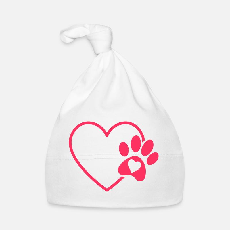 Herzpfoten Pfote Liebe Baby Bio-Mütze