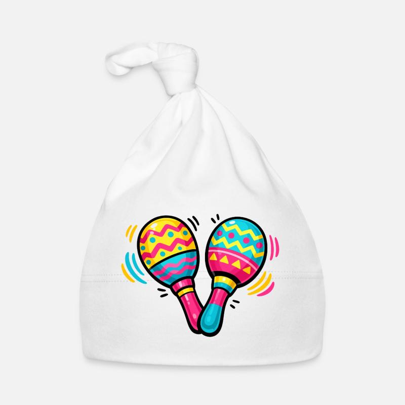 Bunte Maracas Muster Baby Bio-Mütze