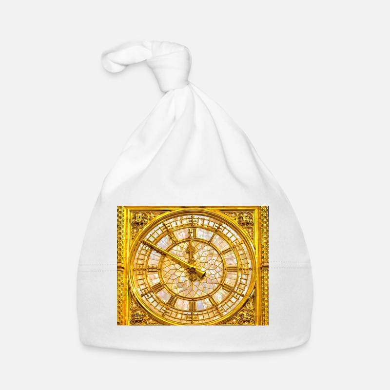 Goldene Barockuhr Baby Bio-Mütze