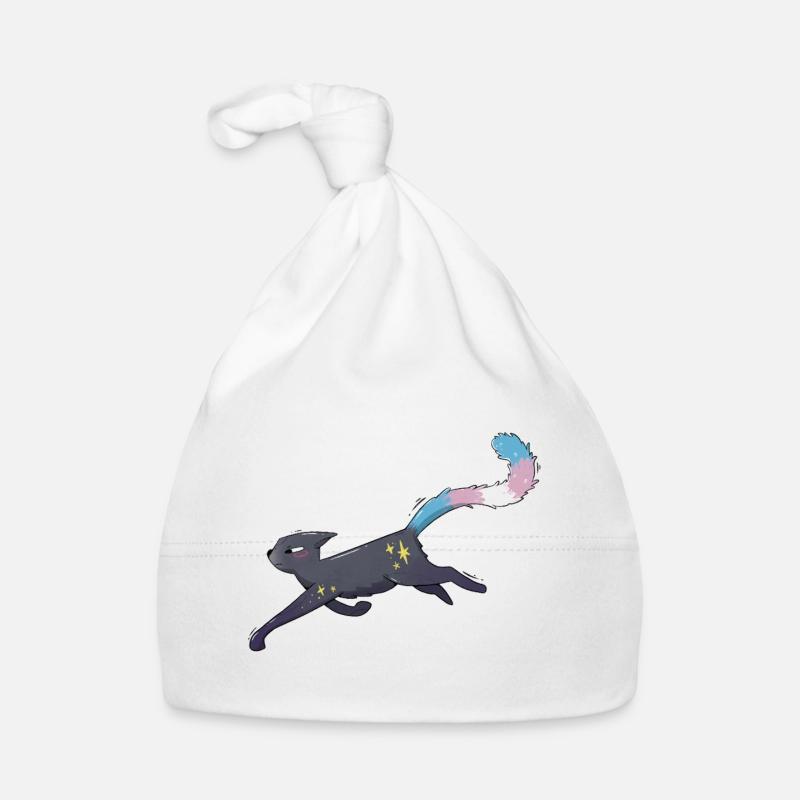 Cute cat trans pride Organic Baby Cap