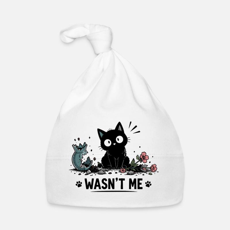  Wasn't Me Lustige Schwarze Katze Mit Kaputter Baby Bio-Mütze