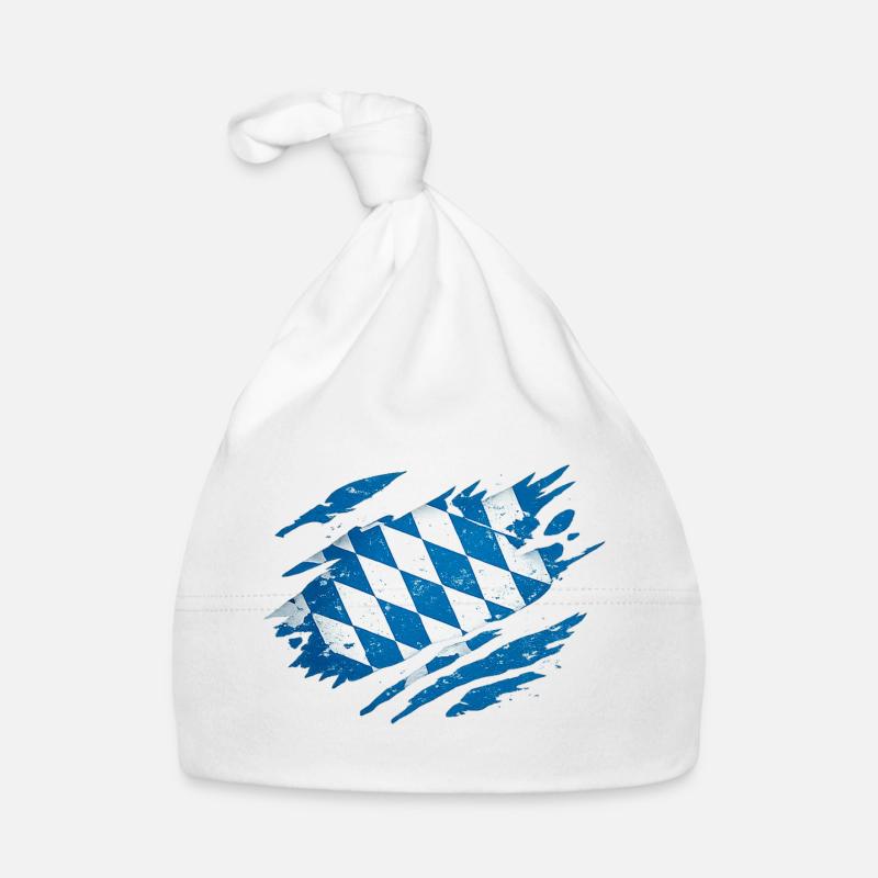 Bavière Drapeau bavarois Bonnet bio Bébé