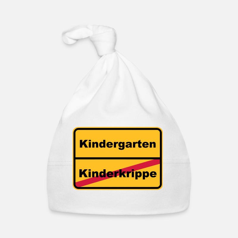 Ortsschild Kinderkrippe Baby Bio-Mütze