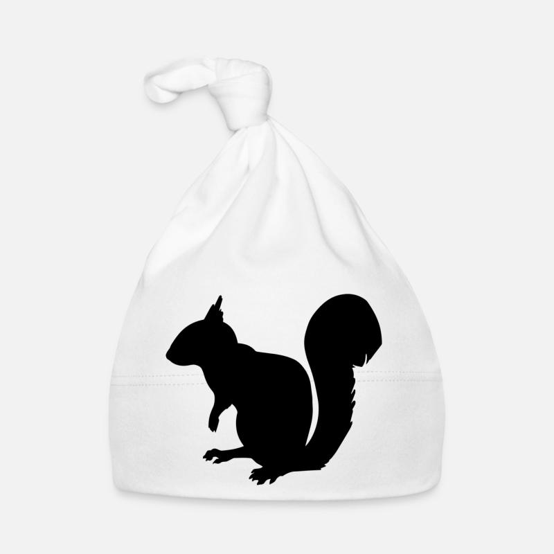 Eichhörnchen - Baby Bio-Mütze - Weiß