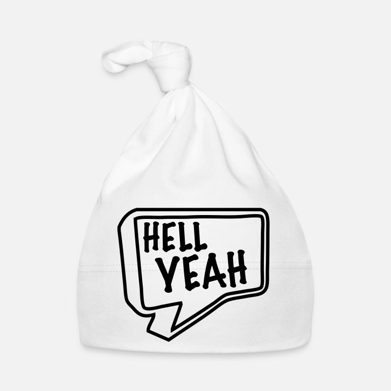 hell yeah - Baby Bio-Mütze - Weiß