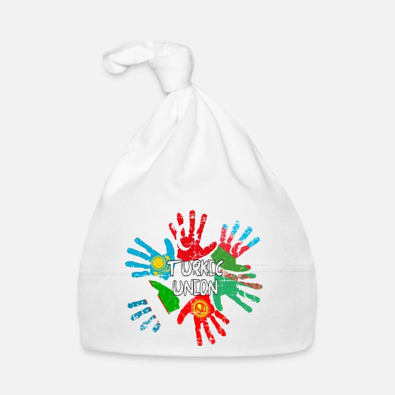 Turkic Union - Bonnet bio Bébé - blanc