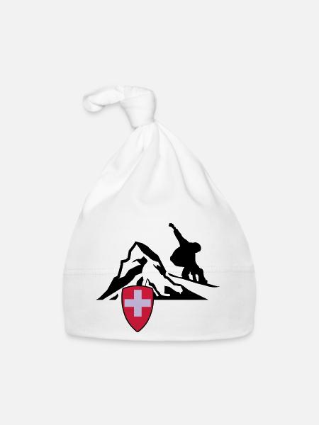 matterhorn zermatt Switzerland - Organic Baby Cap - white - Front