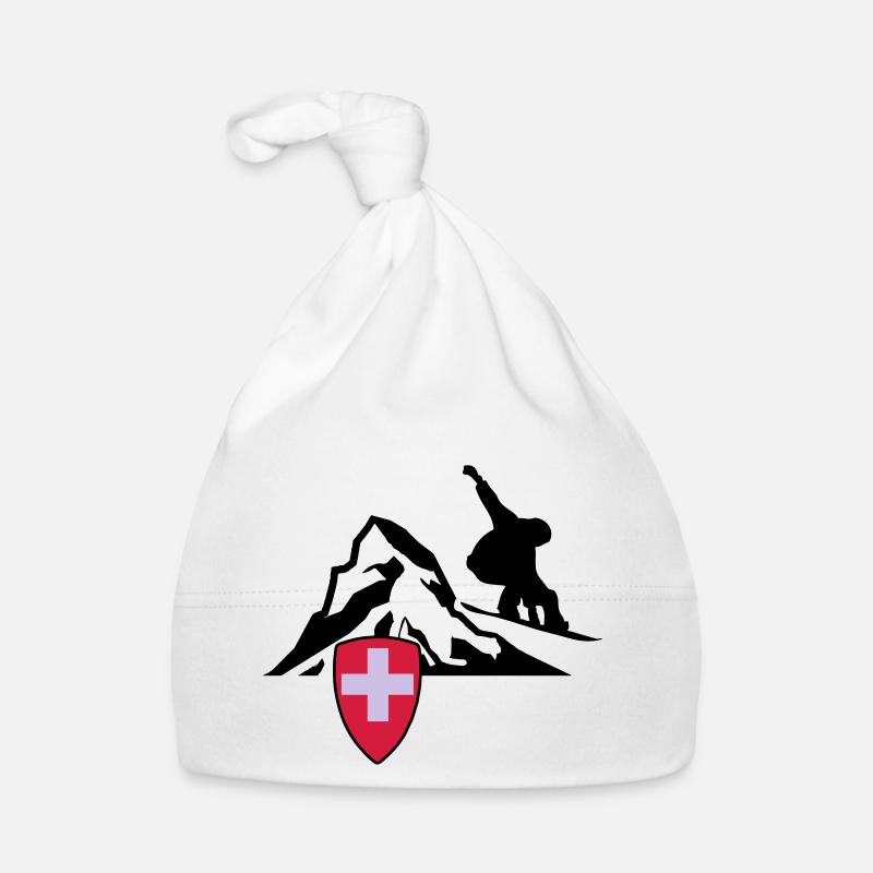 Matterhorn Zermatt Suisse - Bonnet bio Bébé - blanc