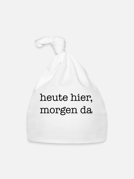 travel - Organic Baby Cap - white - Front