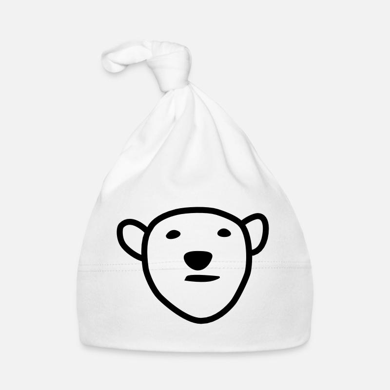 Eisbär Kopf Baby Bio-Mütze