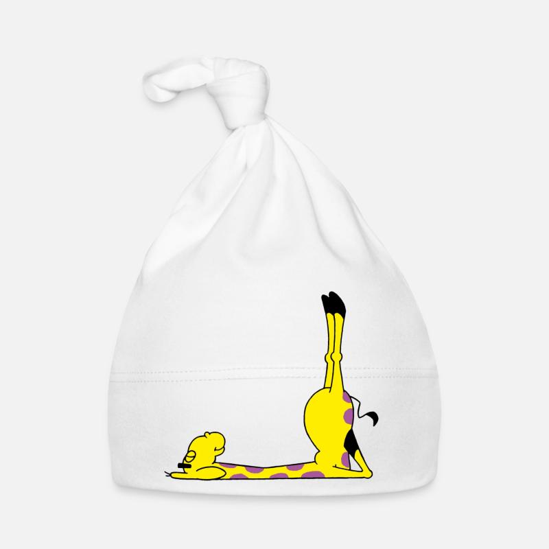 Power Yoga Giraffe Baby Bio-Mütze