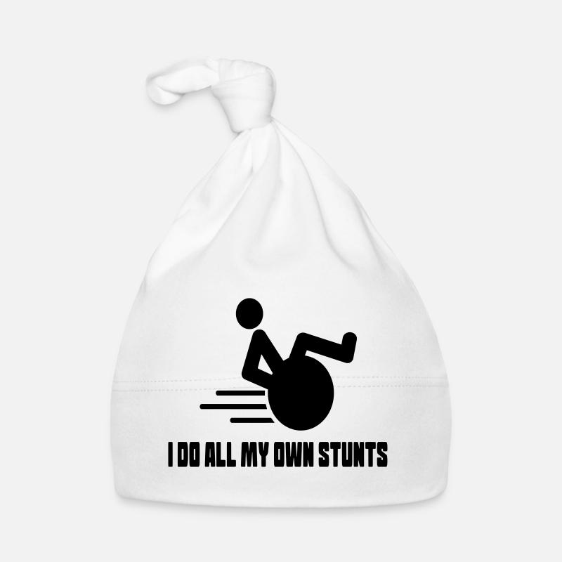 Je fais toutes les cascades moi-même dans mon fauteuil roulant # Bonnet bio Bébé