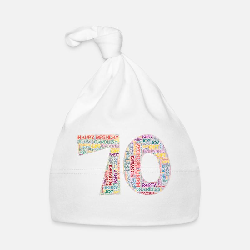 Happy Birthday - 70 years Organic Baby Cap