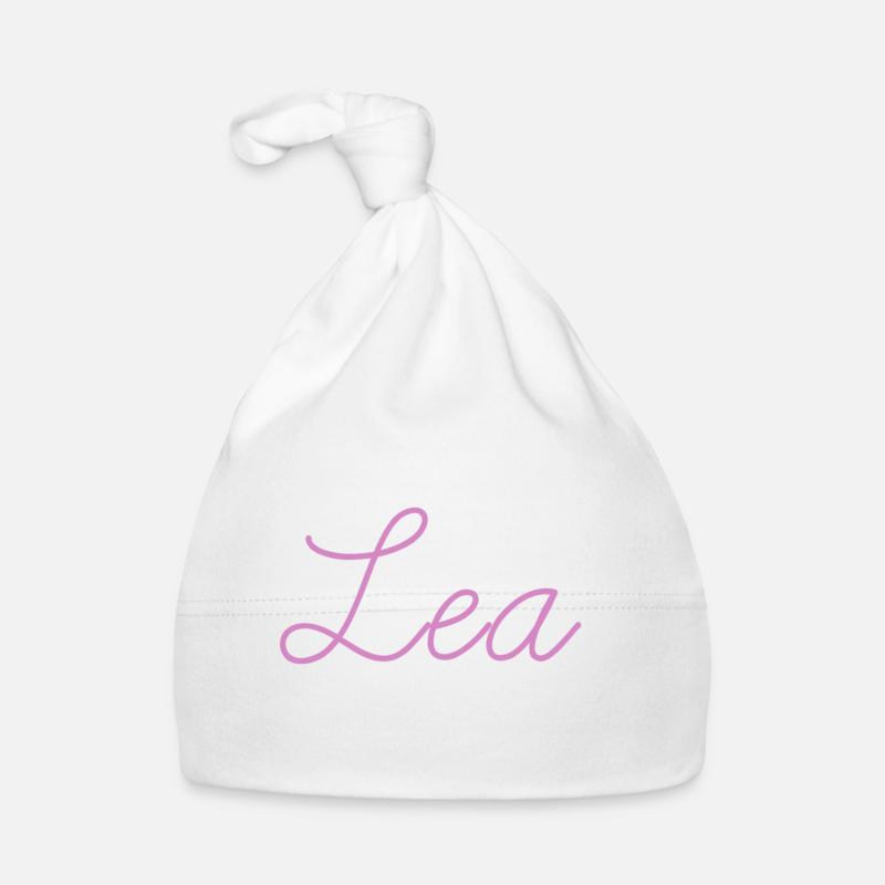lea, name, script, pink, gift, baby Organic Baby Cap
