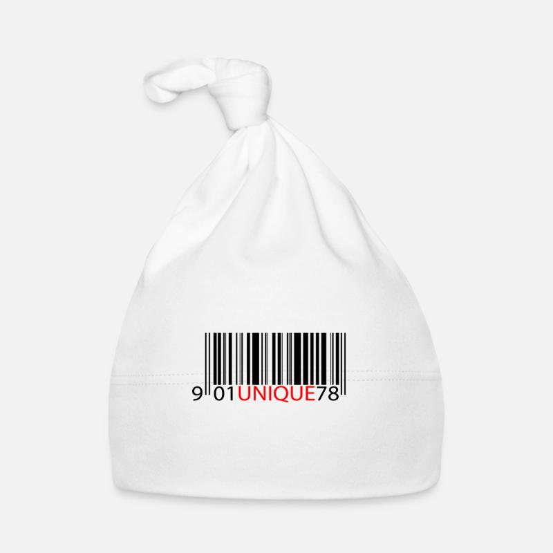 Einzigartiger roter Text-Barcode Baby Bio-Mütze