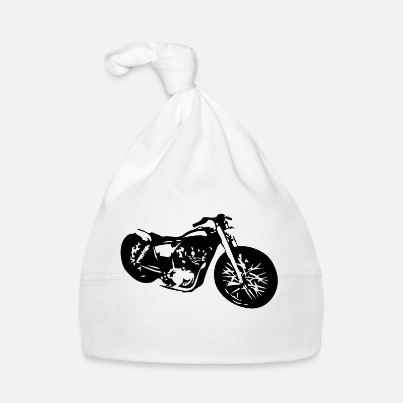 vieille moto - Bonnet bio Bébé - blanc