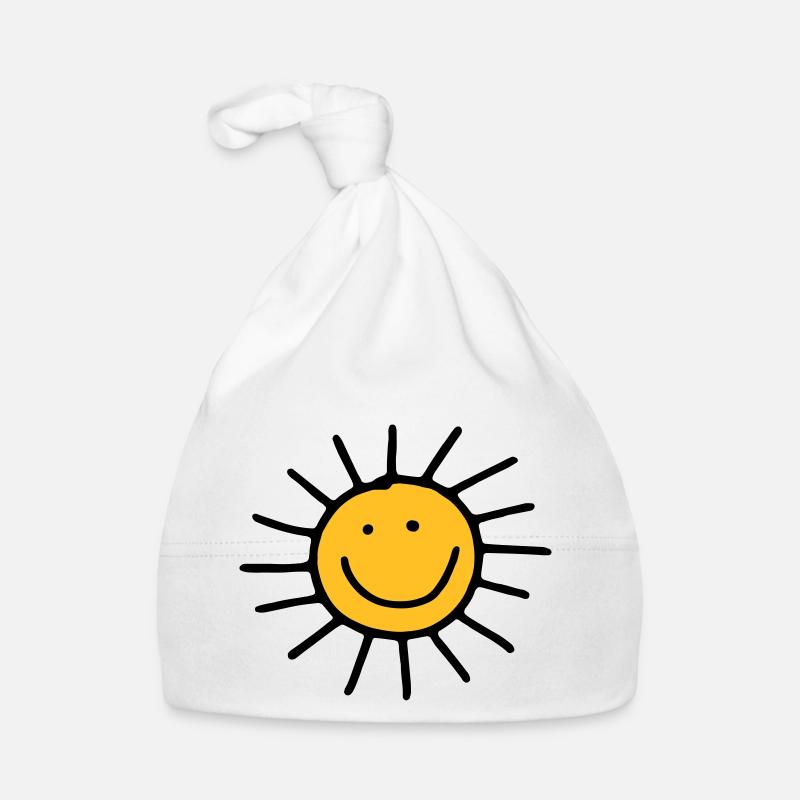 Sun - Organic Baby Cap - white