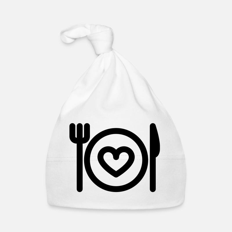 Illustration de flore exotique dans des tons pastel - Bonnet bio Bébé - blanc