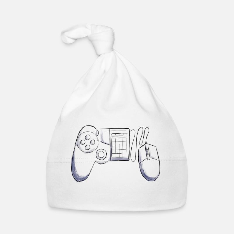 Gaming Controller - Baby Bio-Mütze - Weiß