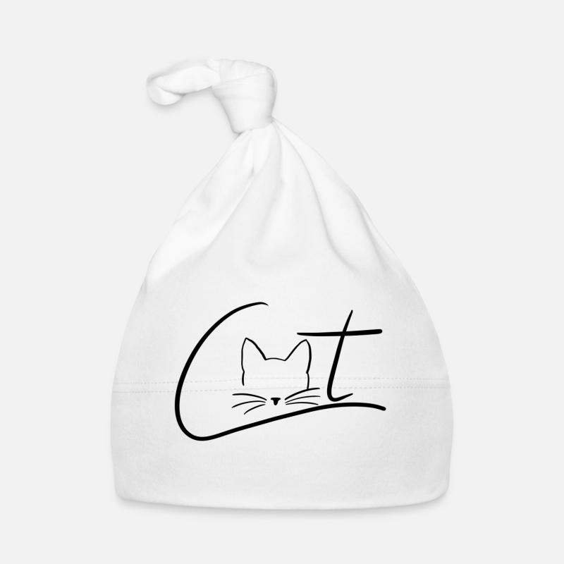Cat logo with cat Organic Baby Cap