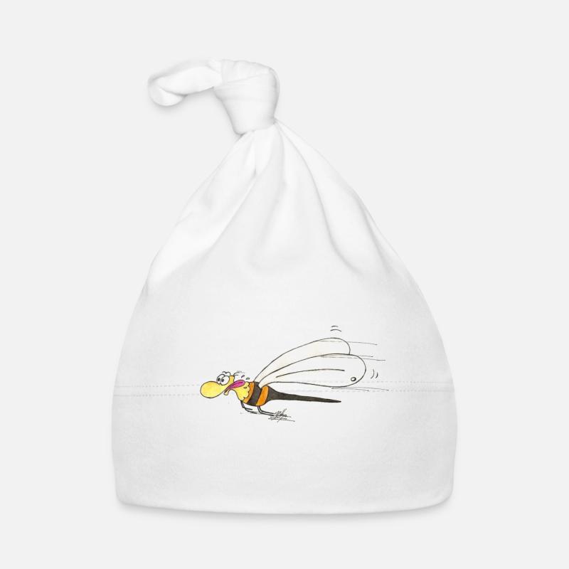 Guêpe rapide - Bonnet bio Bébé - blanc