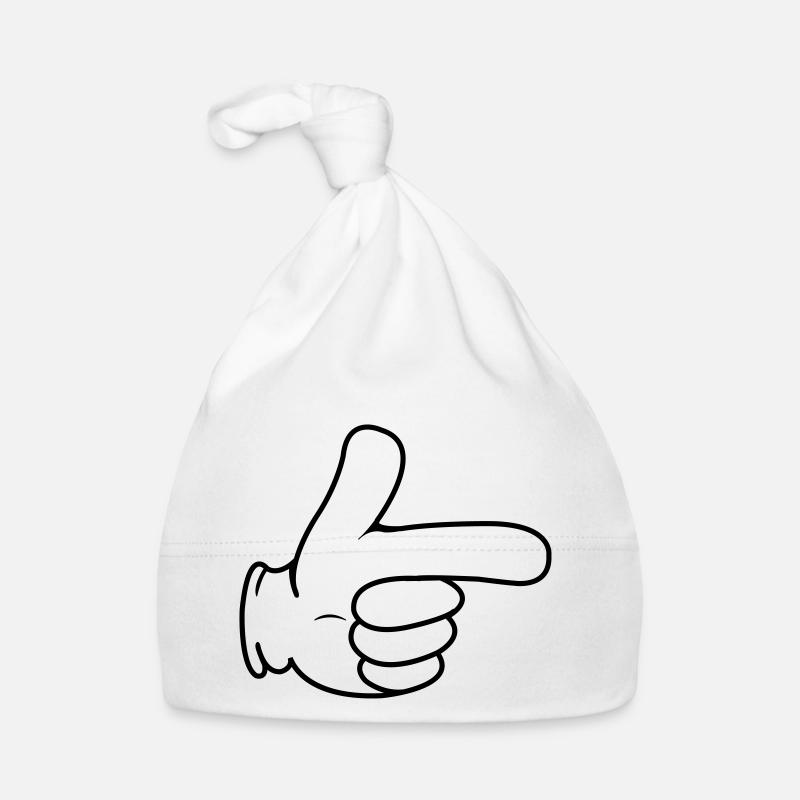 Hand index finger Organic Baby Cap