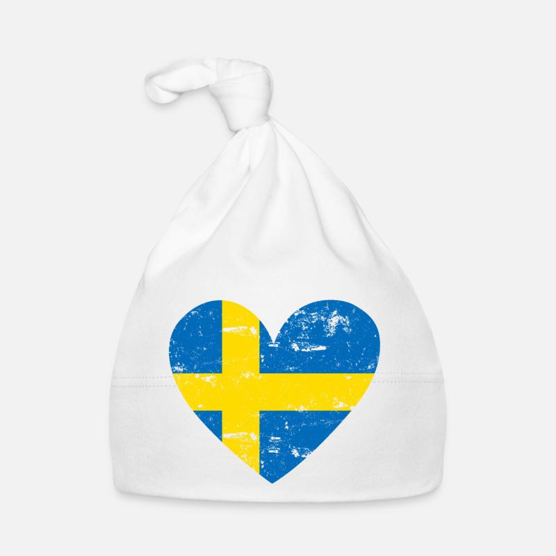 Drapeau Coeur Suède Drapeau Bonnet bio Bébé