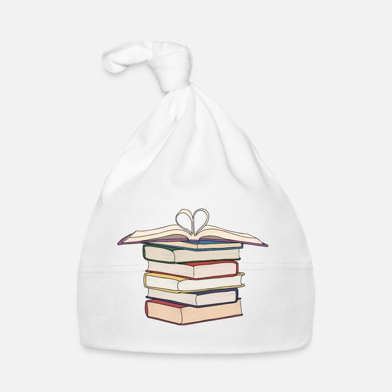 Stack drawing of | books Drawing Books Organic Baby Cap