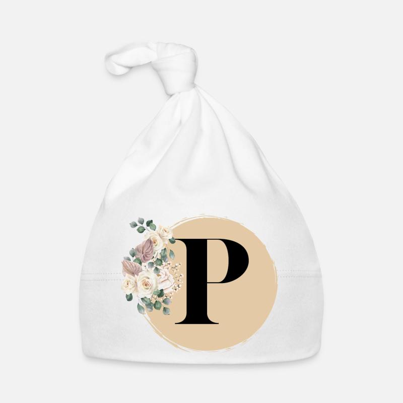 lettre P Bonnet bio Bébé