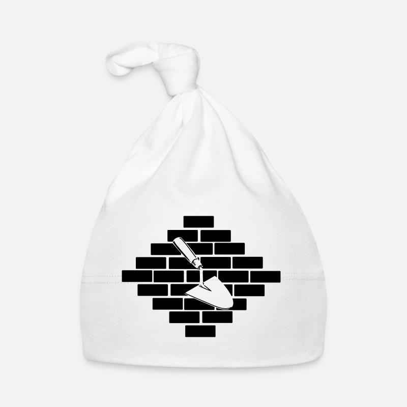 Maurermauersteine mit Kellenlogo Baby Bio-Mütze