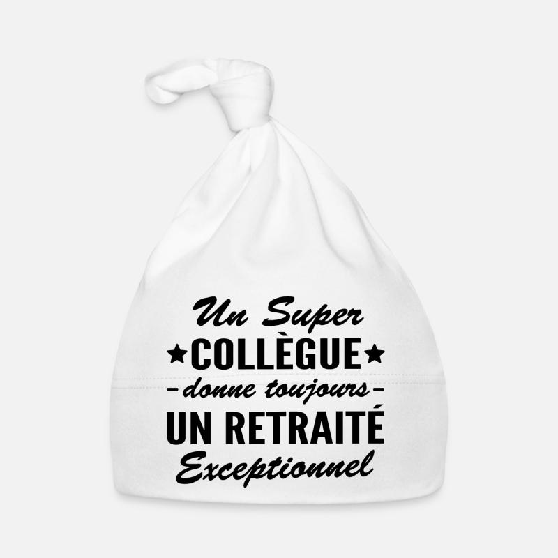 un super collègue donne un retraité exceptionnel - Bonnet bio Bébé - blanc