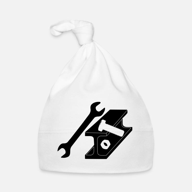 Stahlträger mit Schraube und Mutter Baby Bio-Mütze