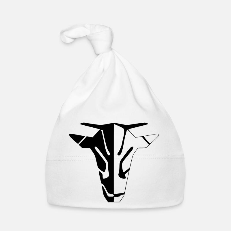 Tête de vache stylisée Bonnet bio Bébé