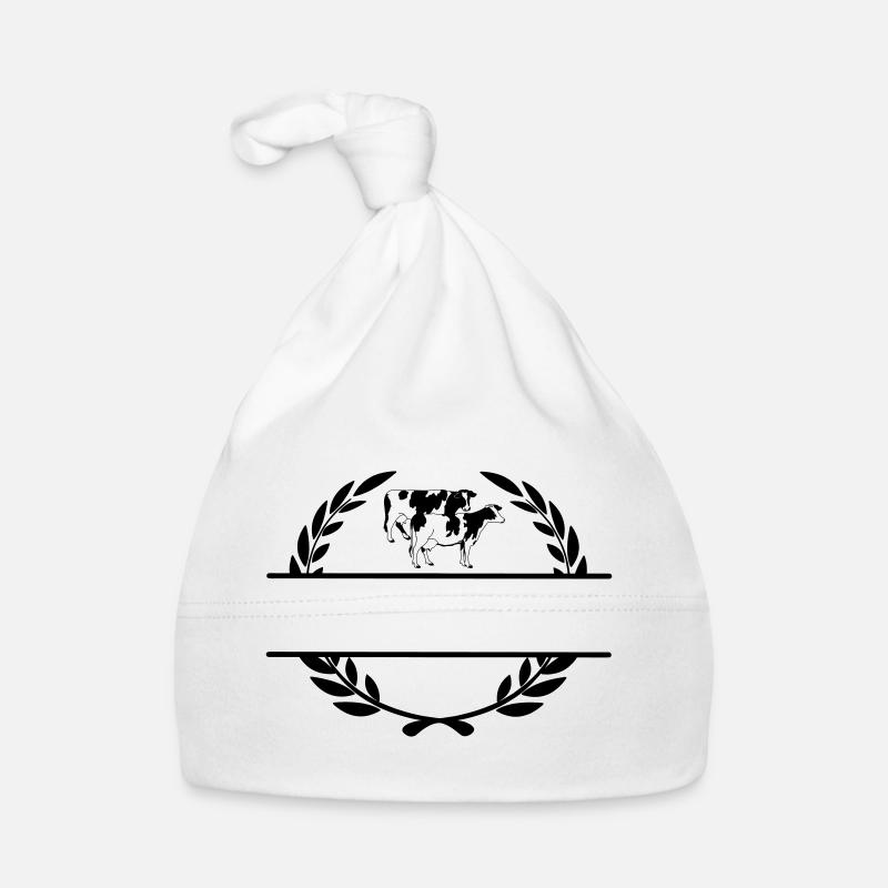 Dairy cows monogram Organic Baby Cap