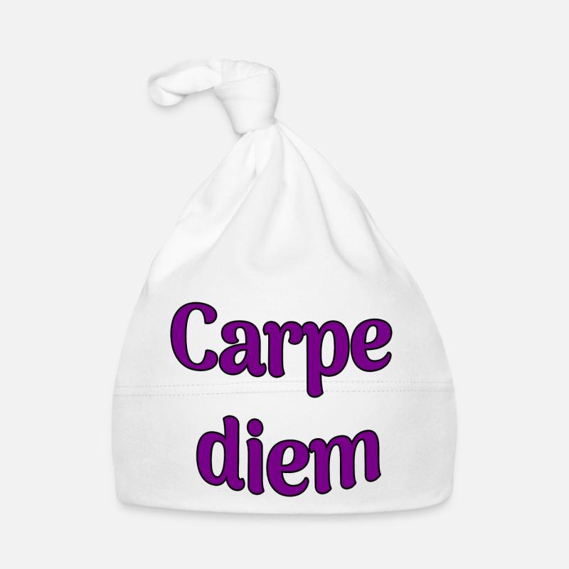 Carpe diem - Bonnet bio Bébé - blanc