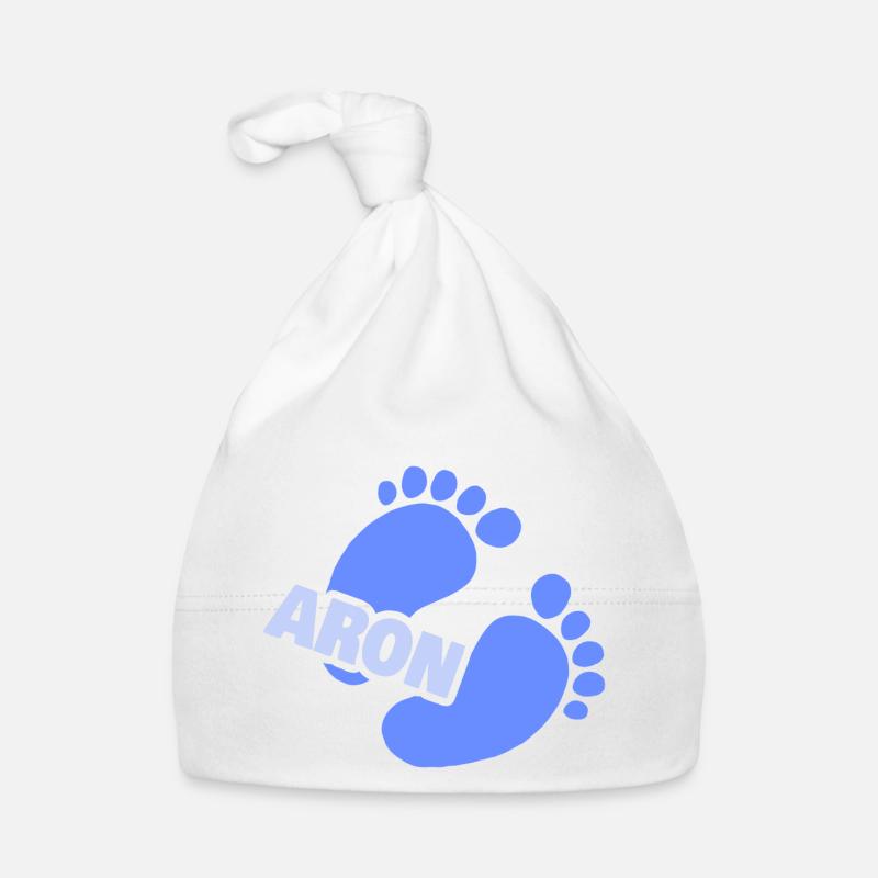 Geburt Aron - Baby Bio-Mütze - Weiß