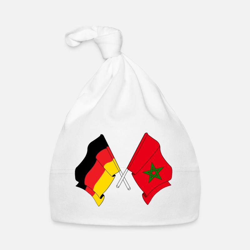 Drapeau de l’Allemagne et drapeau du Maroc Bonnet bio Bébé