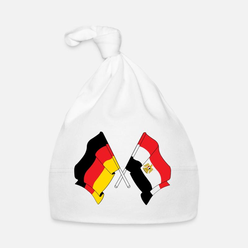 Drapeau de l’Allemagne et drapeau de l’Égypte Bonnet bio Bébé