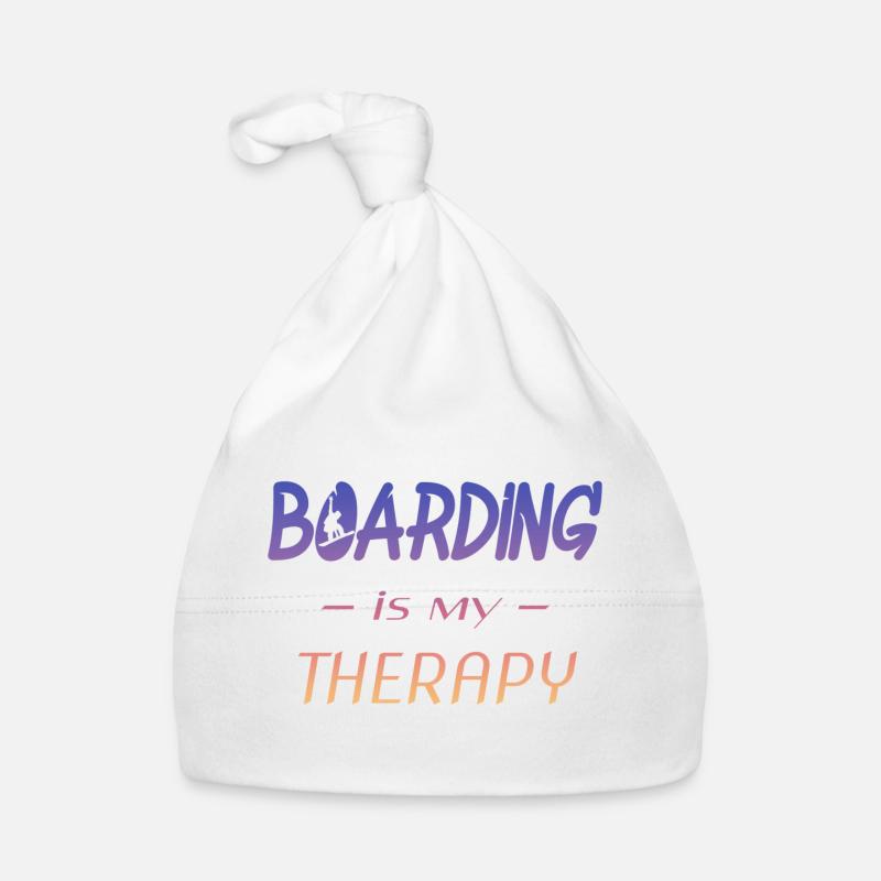 boarding is my therapy Baby Bio-Mütze