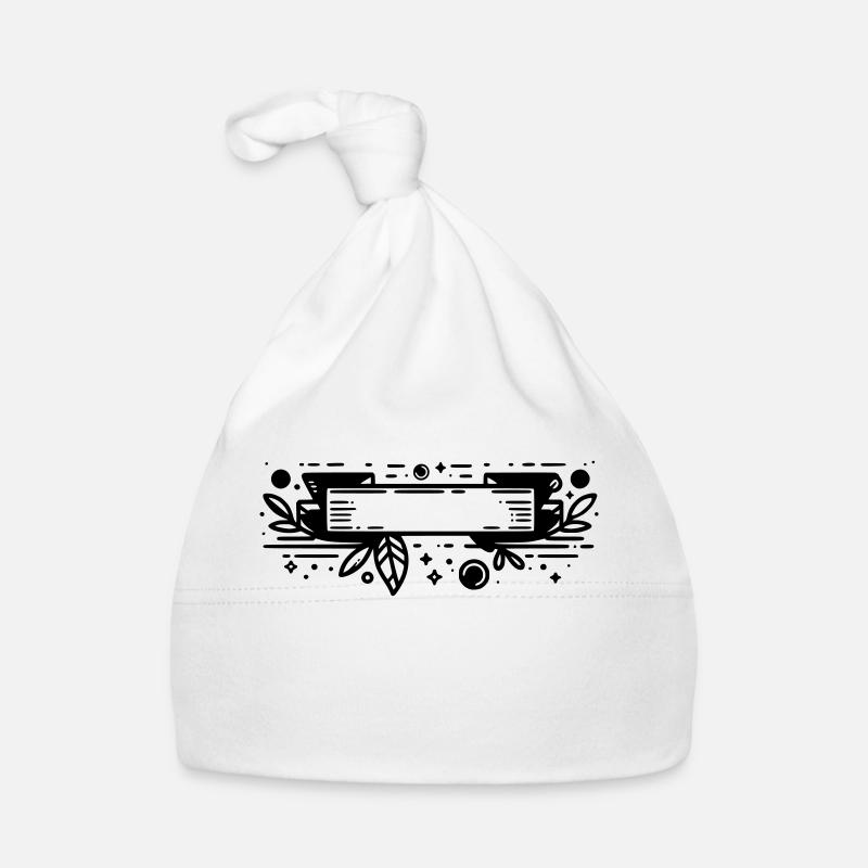 Banner mit Blättern Baby Bio-Mütze