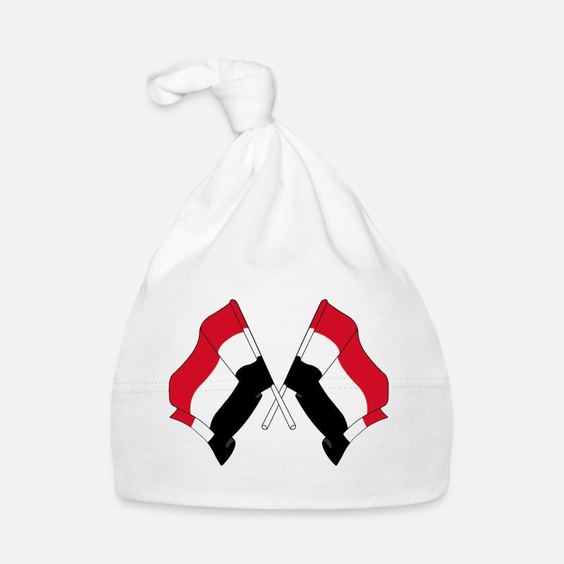 Two flags crossed from Yemen Organic Baby Cap