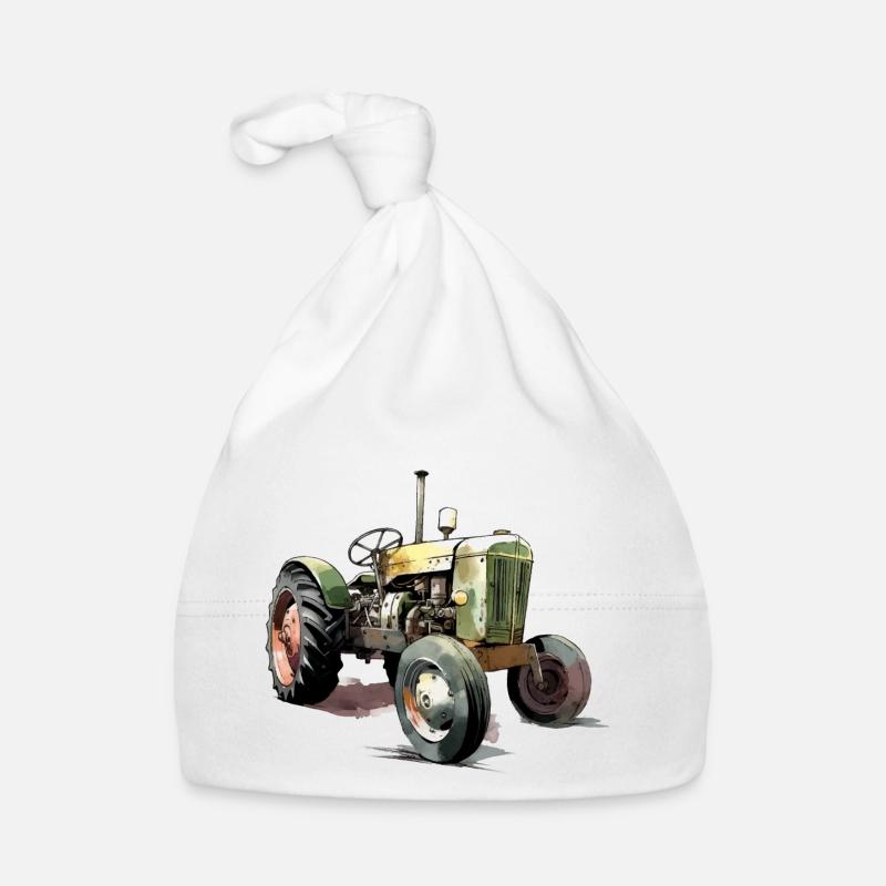 Altmodischer Traktor Nr. 2 Baby Bio-Mütze