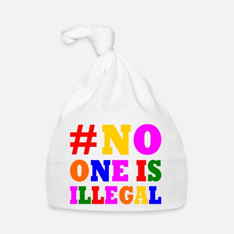 No one is illegal Organic Baby Cap