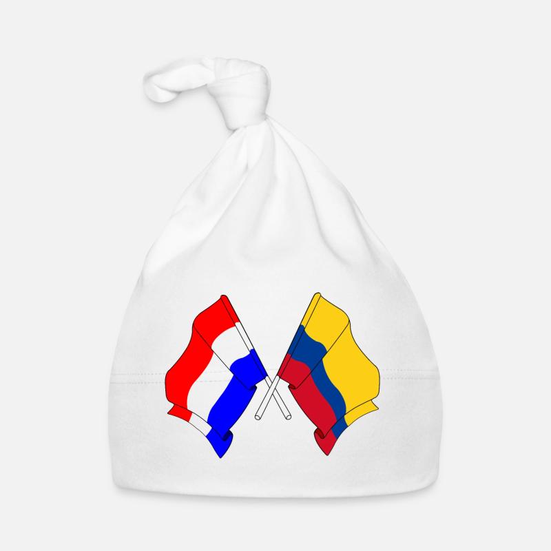 Drapeau des Pays-Bas et drapeau de la Colombie Bonnet bio Bébé
